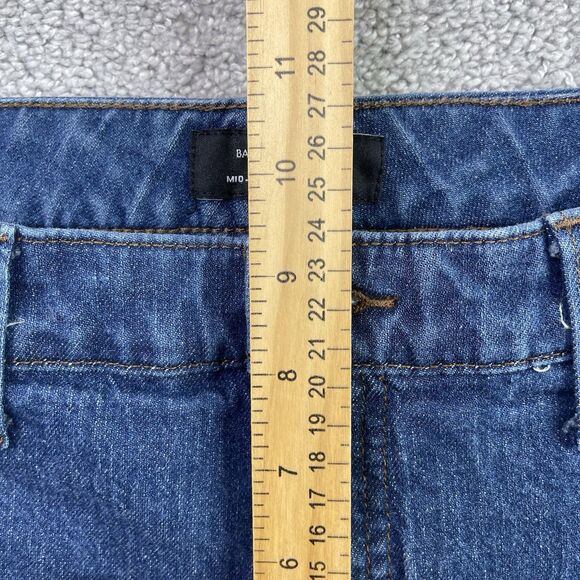 Banana Republic Jeans Women’s 29 Blue Straight Fit Wide Leg High Rise Dark Wash - Picture 9 of 12
